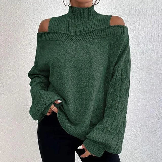 Léa blanchet | elegantes longsleeve mit überschnittenen schultern