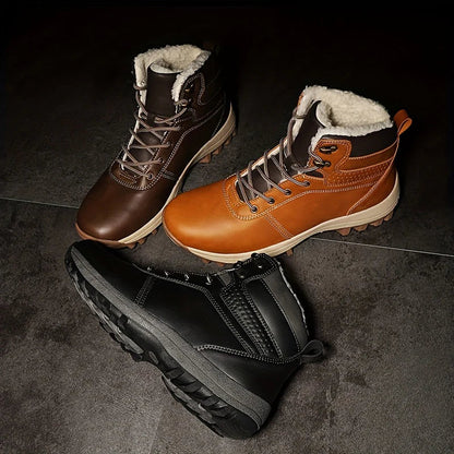 Mesa - vintage leder winterstiefel für männer