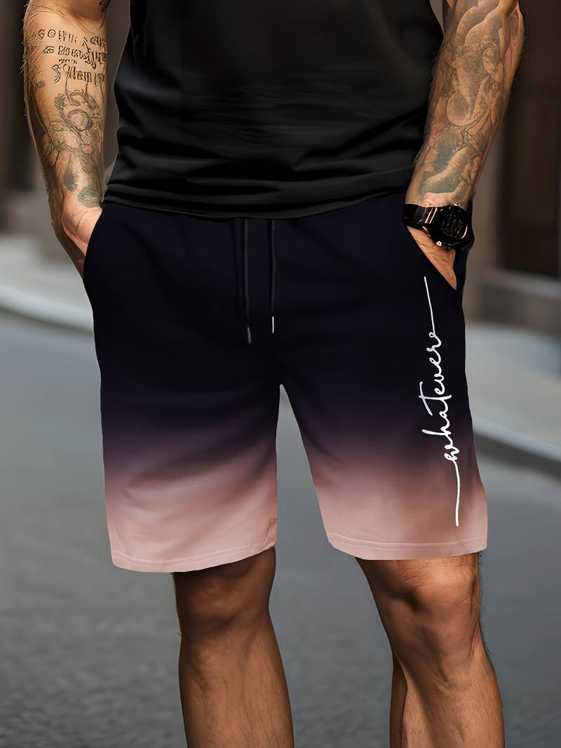 Liam – nachtblaue shorts mit farbverlauf