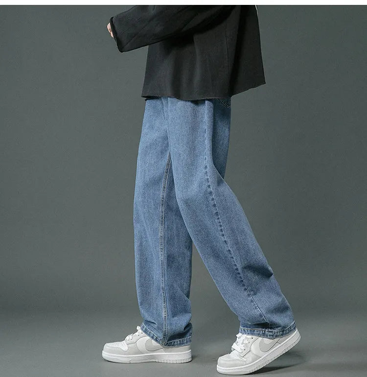 Brett - retro denim baggy hosen