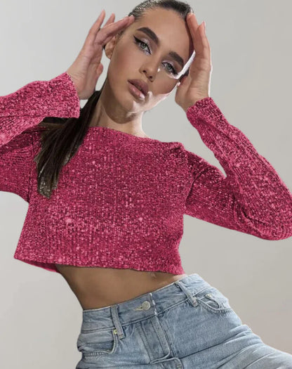 Odessa – funkelndes crop-top für einen glamourösen auftritt