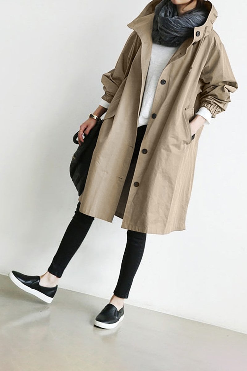 Bellerue - wasserdichter trenchcoat mit kapuze