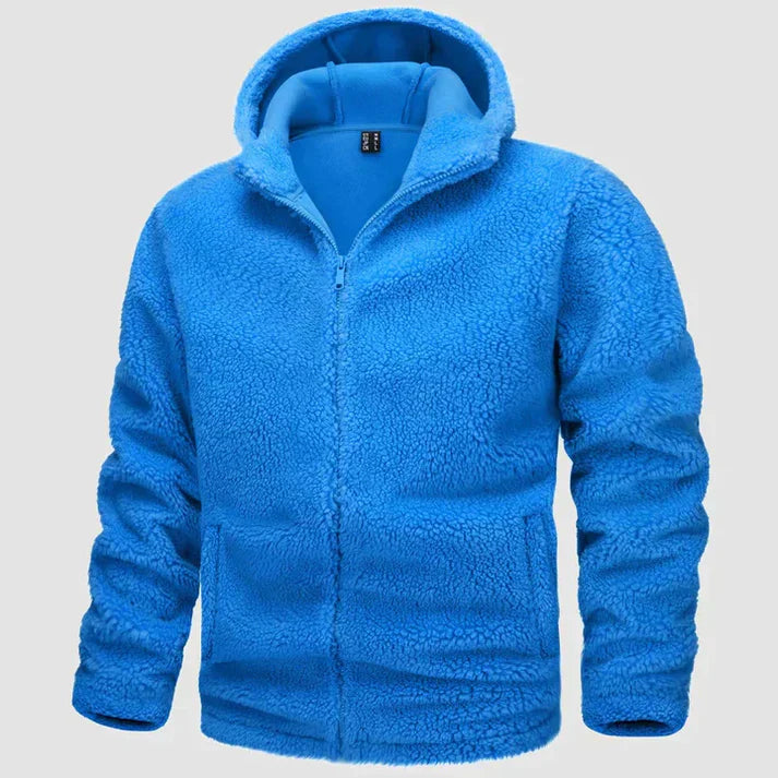 Roland - herren fleece-jacke mit kapuze