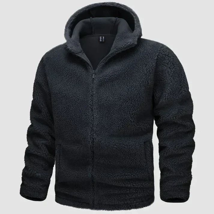 Roland - herren fleece-jacke mit kapuze