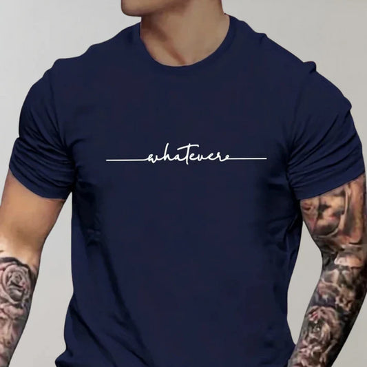 Lässiges herren-t-shirt mit rundhalsausschnitt