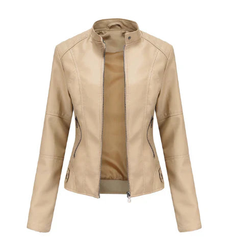 Meli -  damen lederjacke mit mao