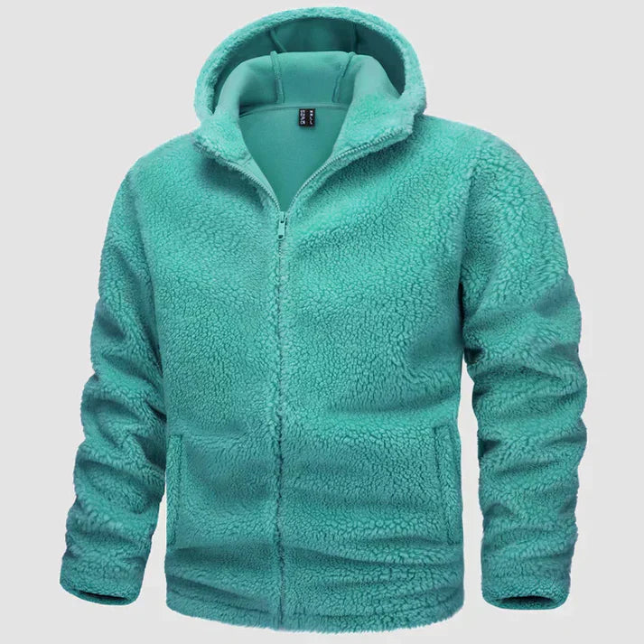 Roland - herren fleece-jacke mit kapuze