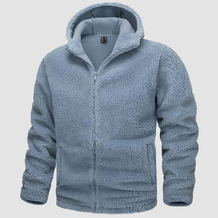 Roland - herren fleece-jacke mit kapuze