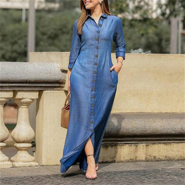 Demi Denim-kleid Mit Knopfleiste