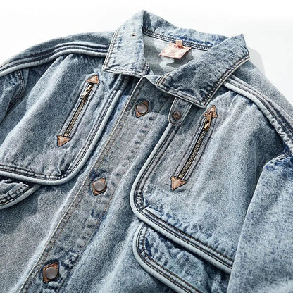 Roman - schmale moto-denim-jacke