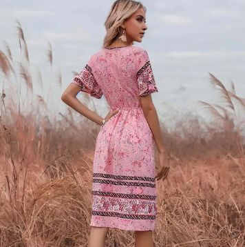 Lily – ethnisch bedrucktes boho-kleid