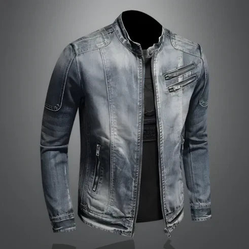 Dwayne - herren-reißverschluss-denim-jacke