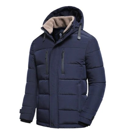 Justin - herren-winterjacke mit abnehmbarer kapuze