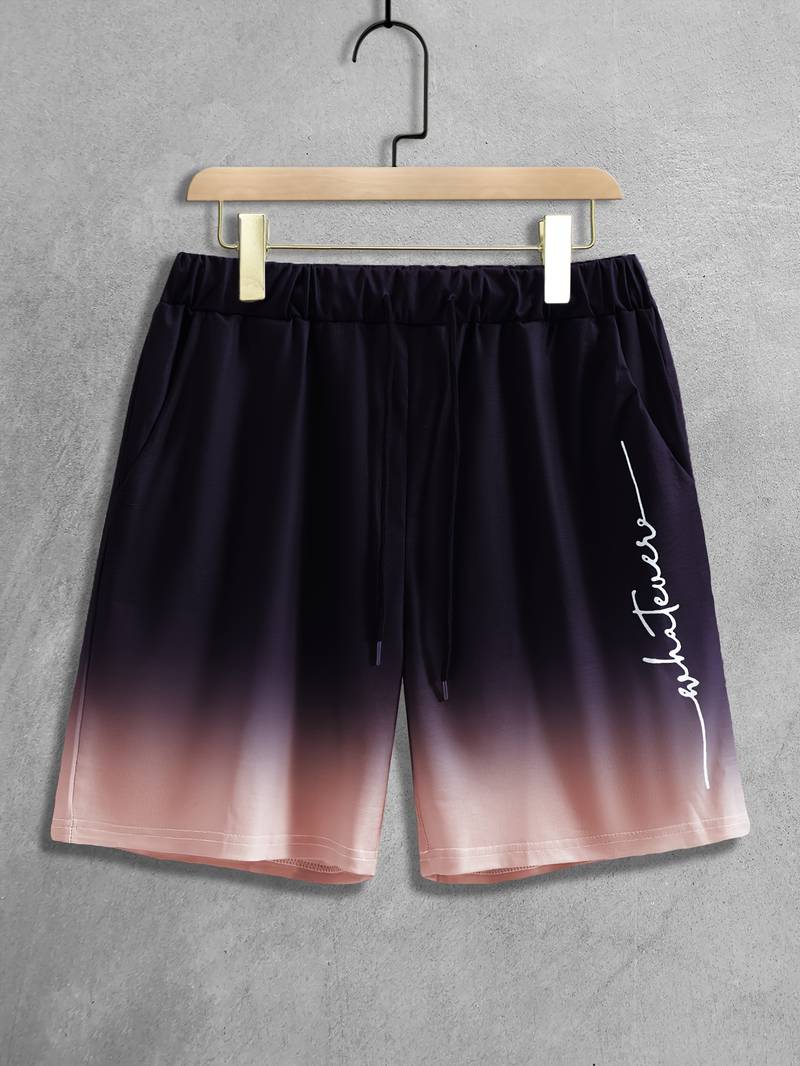 Liam – nachtblaue shorts mit farbverlauf