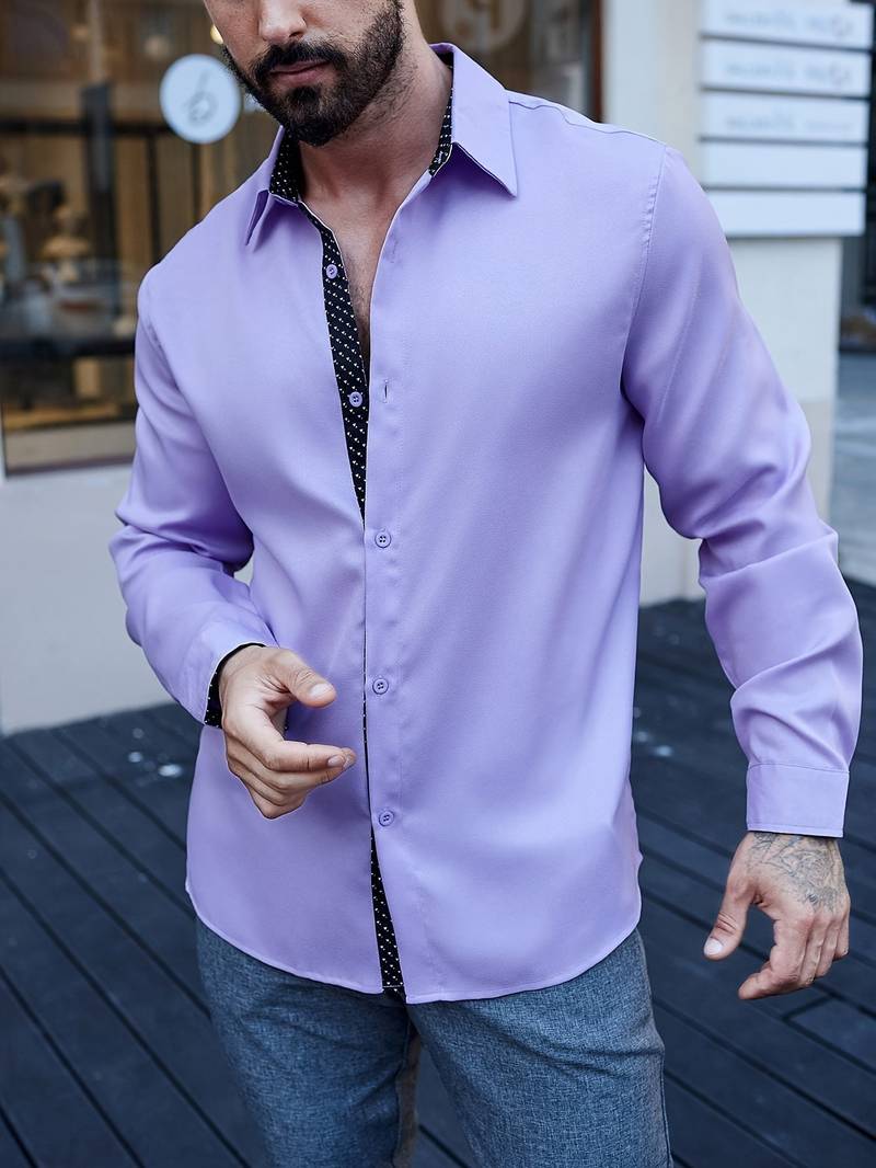 Alexander – farbblock-langarmshirt für herren