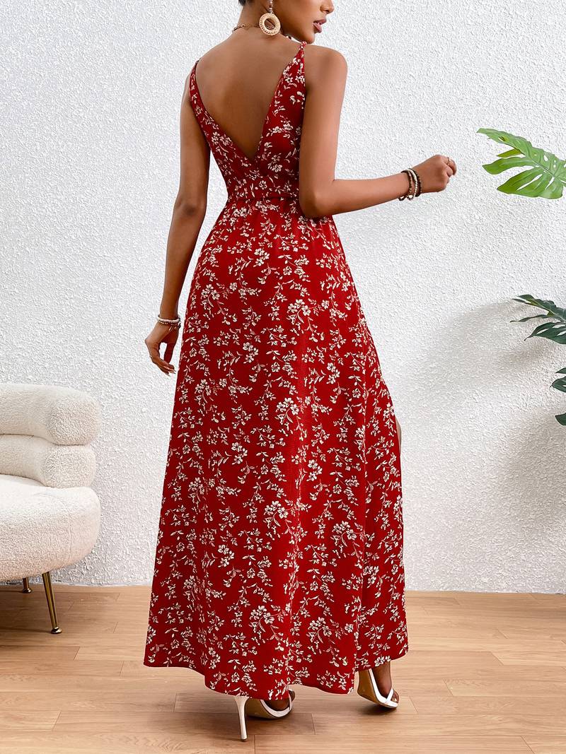 Amelia – florales cami-Kleid mit geteilten seiten