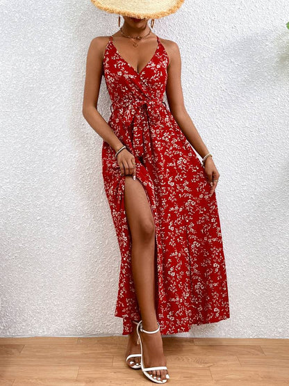 Amelia – florales cami-Kleid mit geteilten seiten