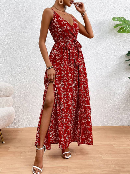 Amelia – florales cami-Kleid mit geteilten seiten