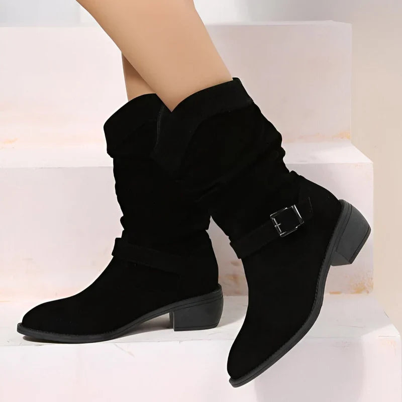 Amy – stiefel aus samt