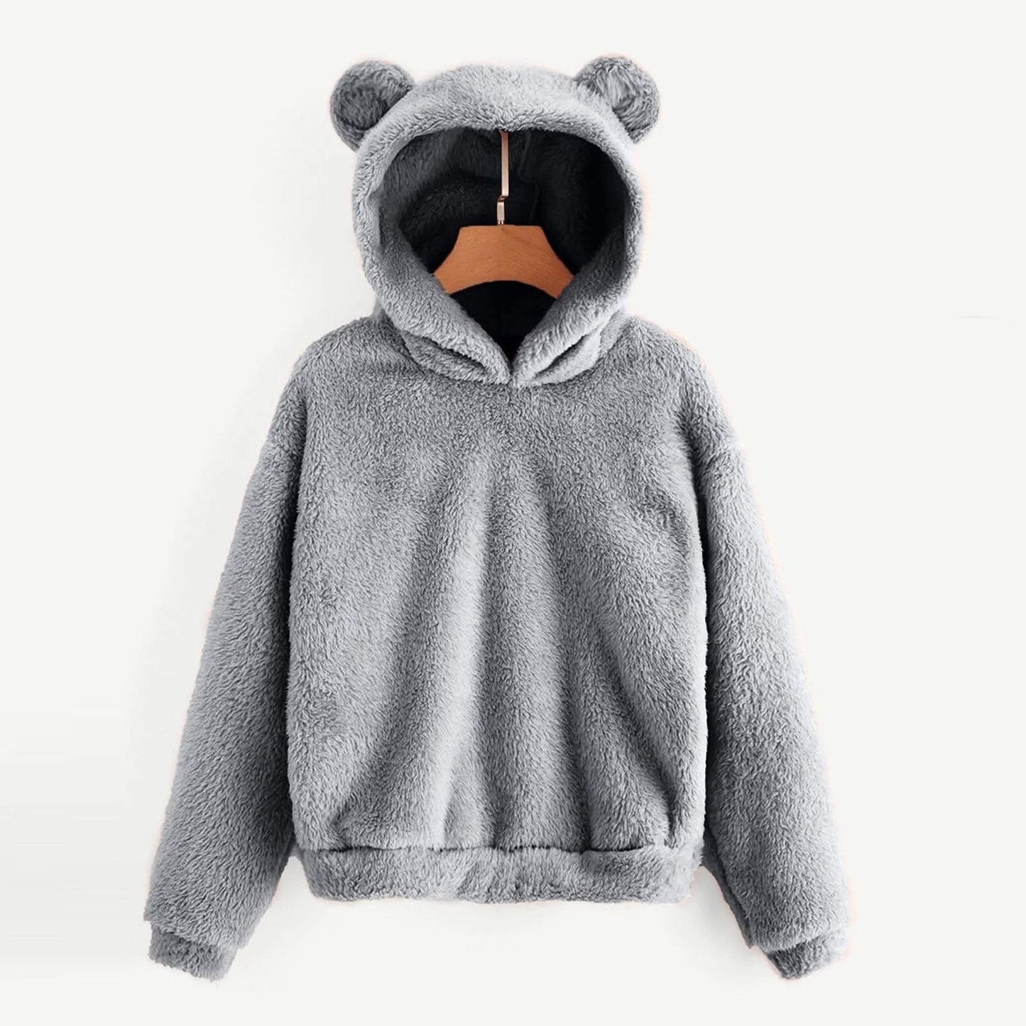 Gemütlicher Bär Fleece Kapuzenpullover