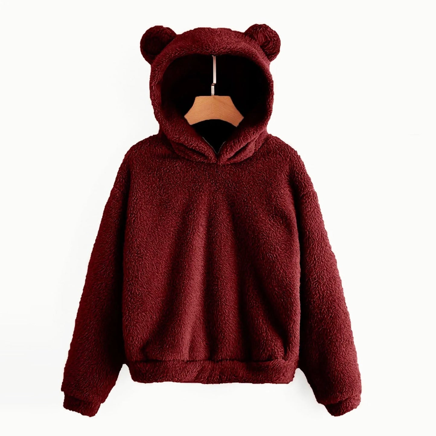 Gemütlicher Bär Fleece Kapuzenpullover