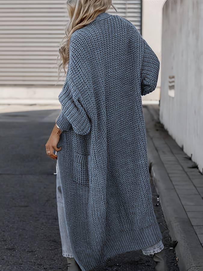 Extra langer Strickcardigan mit Taschen