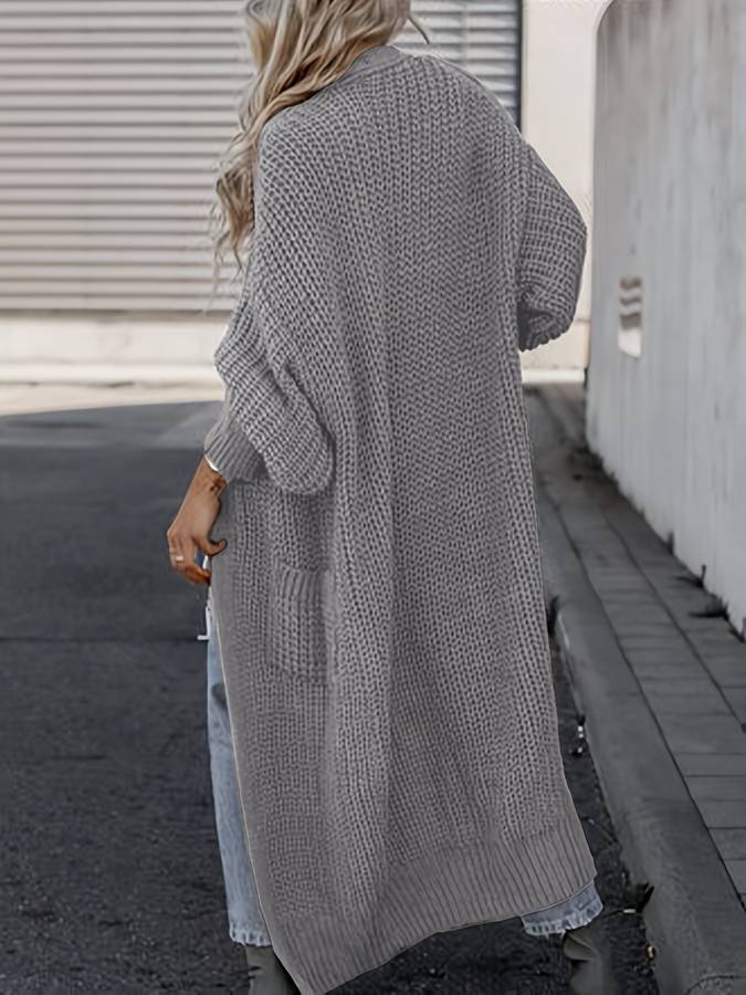 Extra langer Strickcardigan mit Taschen