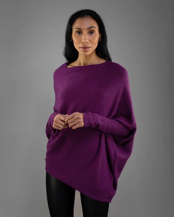 Asymmetrisch Drapierter Pullover