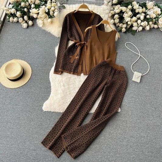 Harmony Winter Three-Piece Knit Ensemble